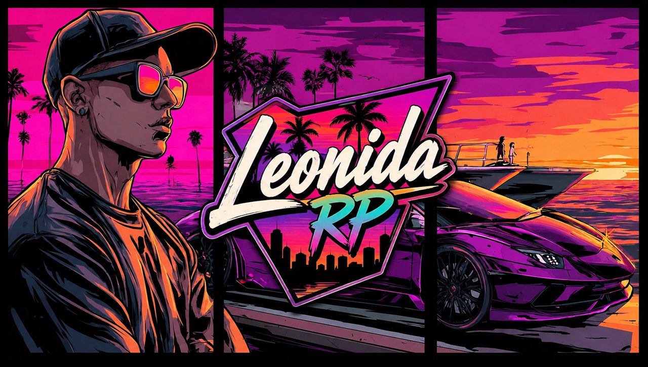 Leonida RP, ambiance Vice City au coucher du soleil